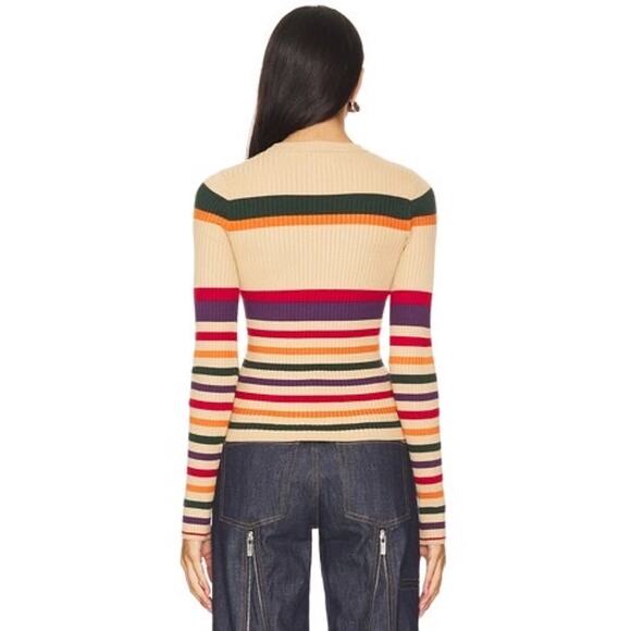 SHOW ME YOUR MUMU Slopes in Apres Ski Stripe Sweater Multi Color Sz XS - Picture 3 of 7